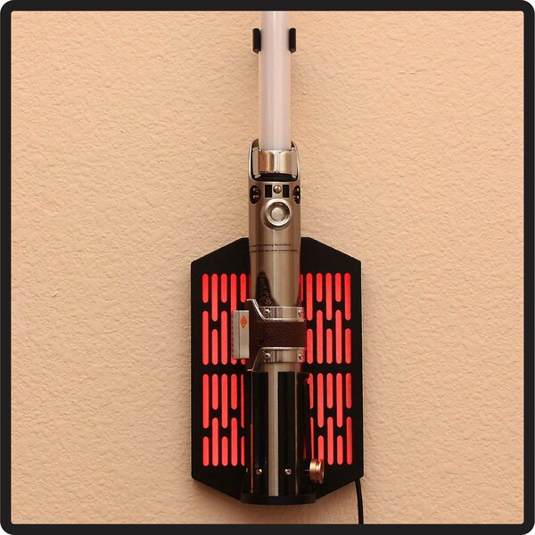Led Lightsaber Vertical Wall Mount Etsy