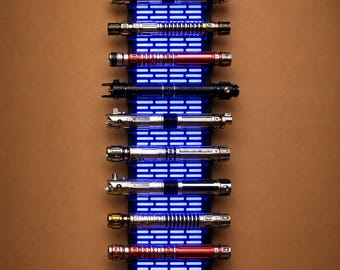 10x LED Lightsaber Wall Mount – Horizontal Display Stand
