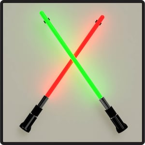 Lightsaber Cross Mounts - 2x Vertical Stands with Blade Clips