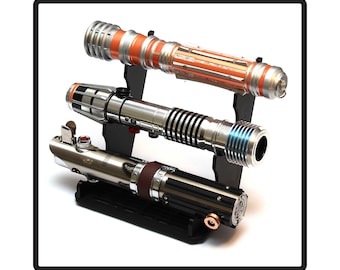 Triple Lightsaber Desk Stand - Fits Savi's Workshop / Legacy Lightsabers - Display Hilts Only without Blades
