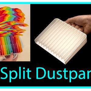 Split Dustpan For Acrylic Pouring with Compartments / Slots