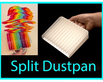 Split Dustpan For Acrylic Pouring with Compartments / Slots