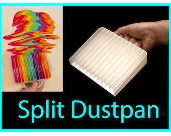 Split Dustpan For Acrylic Pouring with Compartments / Slots