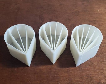 3 Paquet de 4oz Acrylic Pour Cups: 4, 5 & 6 Compartiments Split Cup