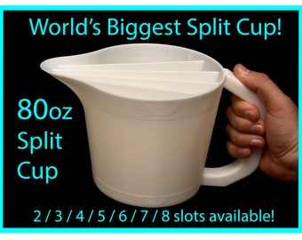 80oz Acrylic Pour Split Cup with Handle, No-Drip Spout