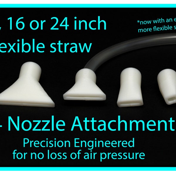 Dutch Pour Flexible Straw Set for Acrylic Pouring Art, 4 Nozzle Attachments, Fluid Art tools, Precision Pouring Tools