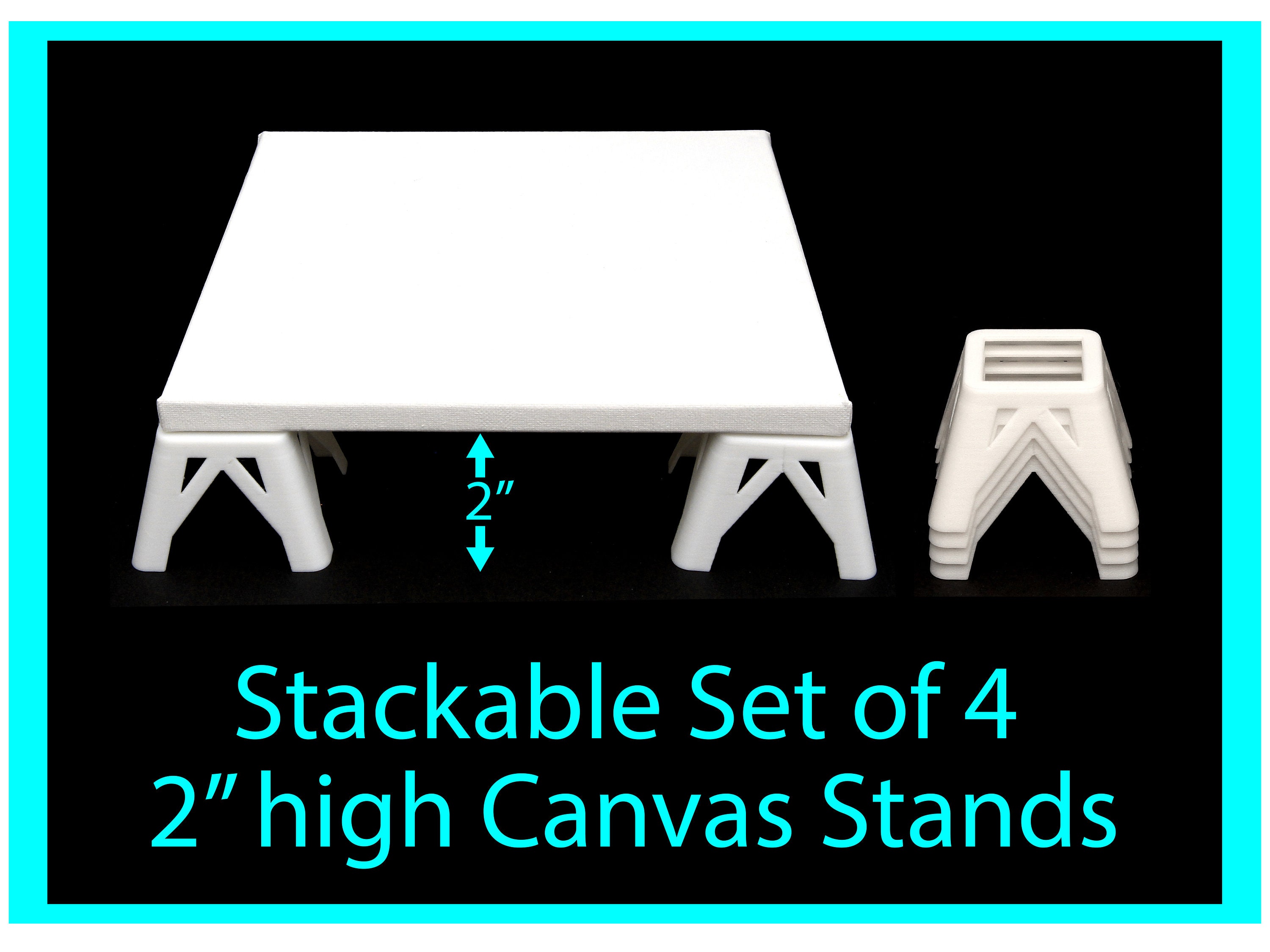 Canvas Stands for Acrylic Pouring 2 inches high, Acrylic Pouring Tools