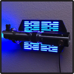 LED Lightsaber Wall Mount | Multicolor | Horizontal | Fits all Lightsabers including Disney Savi&#39;s Workshop / Legacy - Display Stand