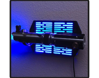 LED Lightsaber Wall Mount - Fits all Lightsabers including Savi's Workshop / Legacy Lightsabers - Horizontal Stand - Hilt with Blade