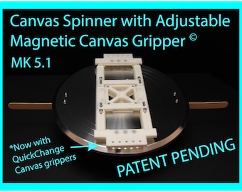 Canvas Spinner (NOT Motorized) with Adjustable Magnetic Canvas Gripper Lazy Susan