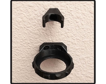 Rancor Tooth Pomel Lightsaber Wall Mount - Vertical Stand with Blade Clip