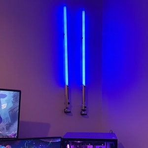 Lightsaber Wall Mount - Vertical Stand - Hilt with Blade image 9