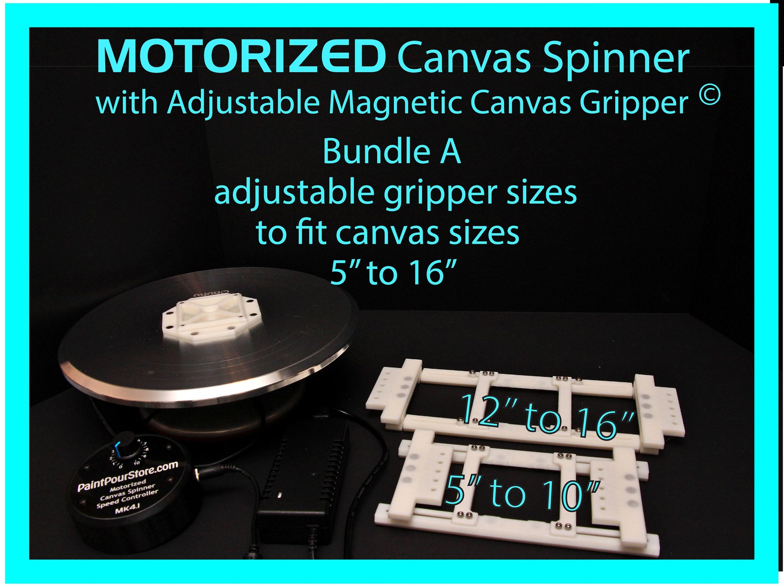 MOTORIZED Canvas Spinner With Adjustable Canvas Etsy