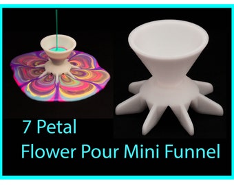 Flower Pour Mini Funnel - Reverse Flower Dip - Acrylic Paint Pouring Split Cup