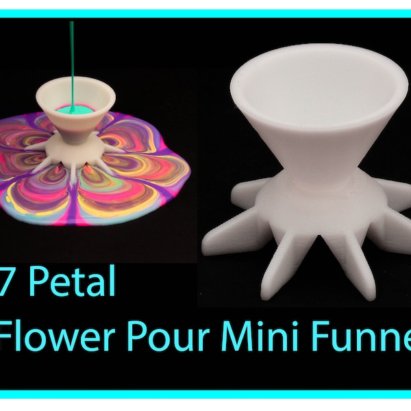 Flower Pour Mini Funnel - Reverse Flower Dip - Tazza divisa per versamento di vernice acrilica