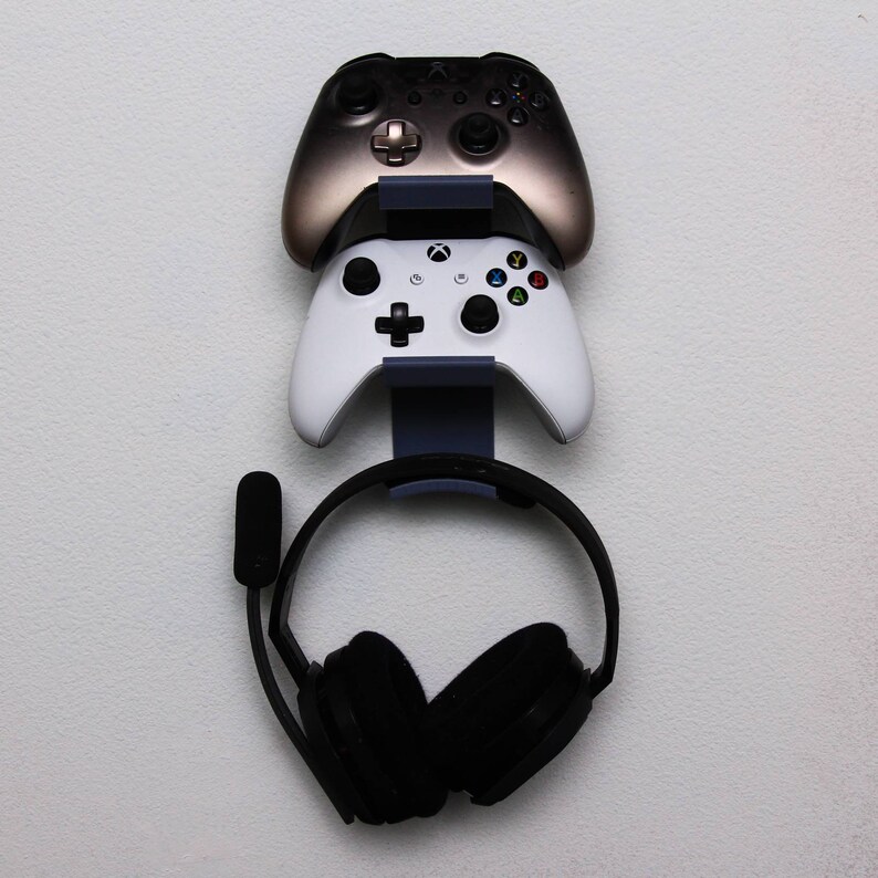 Double XBOX Controller and Headset Wall Mount Etsy