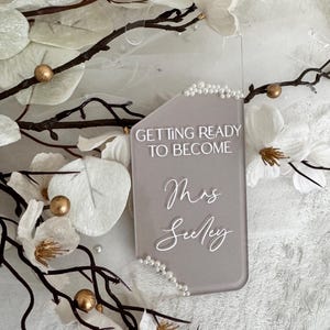 Colgador de puerta de boda, preparación de la novia, suite nupcial, día de la boda