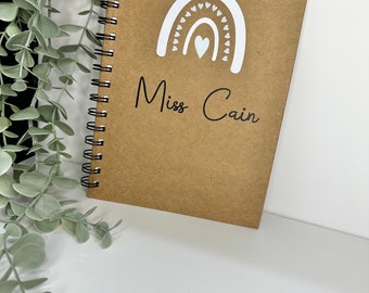 Personalised Notebook | Teacher Gift | Office Gift | Birthday Gift | Christmas Gift