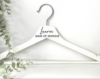 Personalised Bridal Hangers | Bridesmaid | Bride | Dress Hanger | Wedding Day | Hanger | Decal
