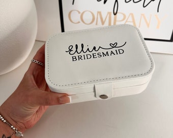 Personalised jewellery box | bridesmaid gift | Decal | Proposal