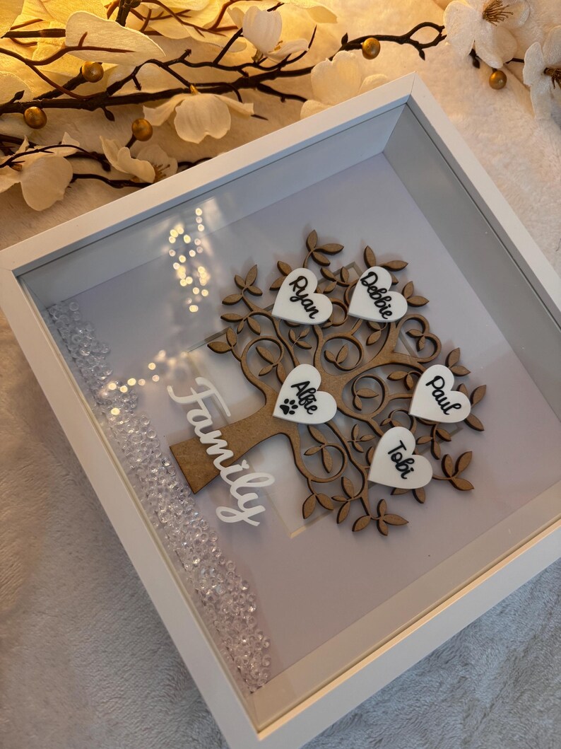 Personalized Wooden Family Tree Frame: Handmade Keepsake Gift - Etsy