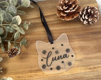 Personalisierte Weihnachtskatze Kugel | Weihnachtskugel | Dekoration | Verzierung
