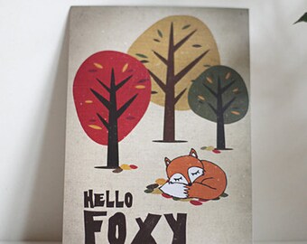 Plakat "HELLO FOXY" DIN A5