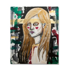 Acrylic painting on canvas Acrylic paintings Acrylic painting woman Lelie 100x120cm image 1