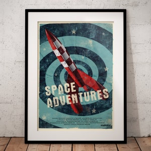 Plakat Space Adventures DIN A1 Bild 3