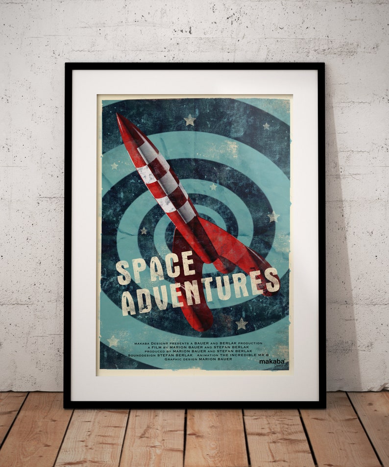 Plakat Space Adventures DIN A1 Bild 3