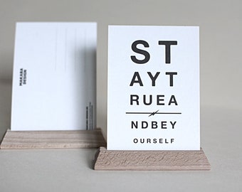 Postcard "STAY TRUE"