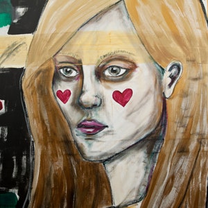 Acrylic painting on canvas Acrylic paintings Acrylic painting woman Lelie 100x120cm image 5