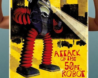 Poster "Attack of the 50 ft. Robot" DIN A1