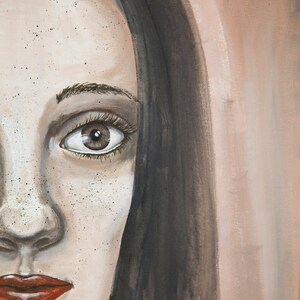 Acrylic painting on canvas Acrylic paintings Acrylic painting woman Hazel 60x70cm image 3