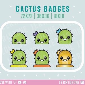 Cactus Sub/Bit Badges - Twitch