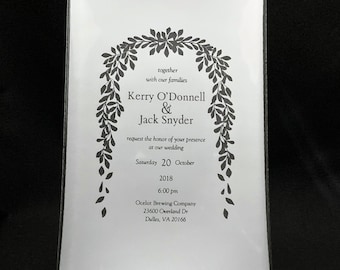Wedding Invitation Tray Personalized, Wedding Anniversary Plate, Plaque Engraving, Glass Keepsake, Customized Wedding Gift, Customized Plate
