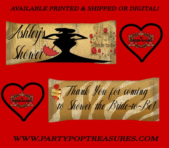 Bridal Shower Candy Wrapper - Bridal Shower - Party Favors - Bridal Shower Party - Custom - Digital - Party Printable - Printed Il_570xn