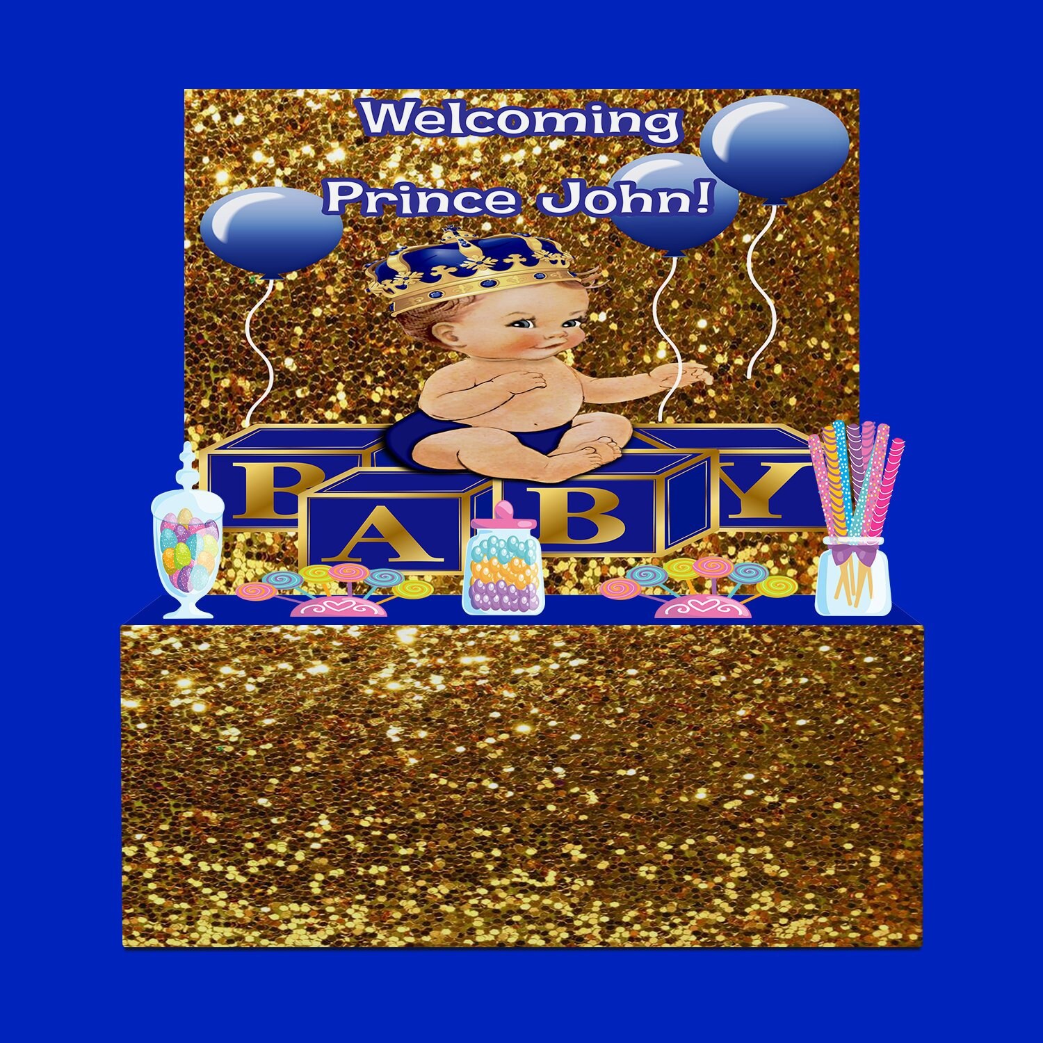 Prince Baby Boy Backdrop Custom Backdrop Baby Shower Backdrop