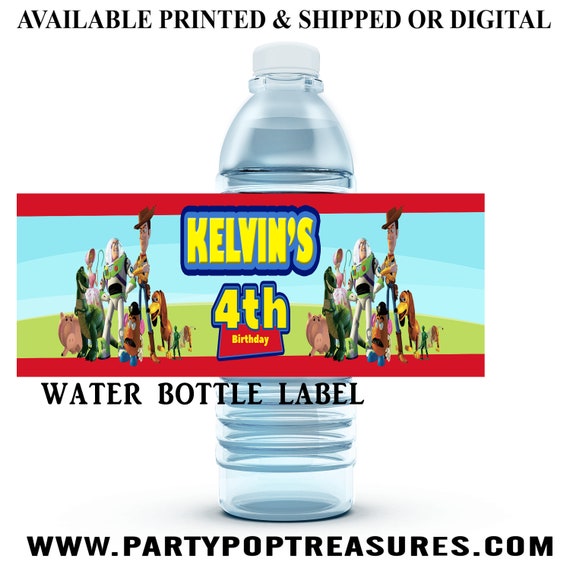 Toy Story Water Bottle Label - Toy Story - Water Bottle Label - Toy Story Party Favors - Digital File - Printed - Party Printable Il_570xn