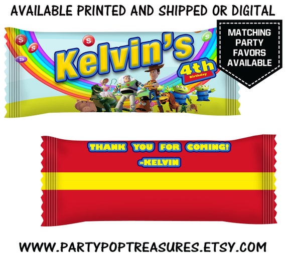 Toy Story Skittles Candy Wrappers - Toy Story Party Favors - Toy Story Theme - Skittles Candy Wrappers - Party Printable - Digital Il_570xn