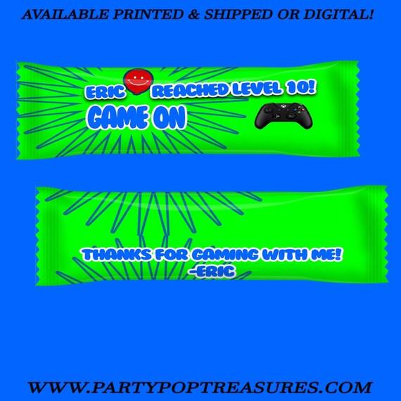 Video Gamer Airhead Wrappers - Video Gamer - XBox Favors - Game on Favors - Candy Favors - XBox Party - Digital - Party Printable - Printed Il_570xn