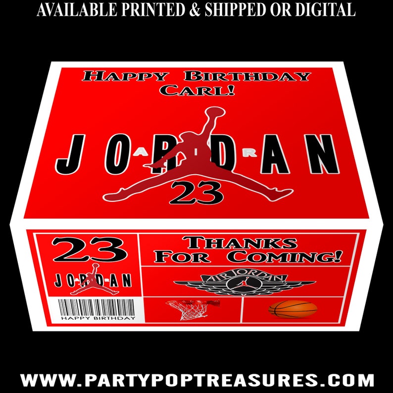 Air Jordan Invitation Jordan Invitation Jordan Birthday Etsy