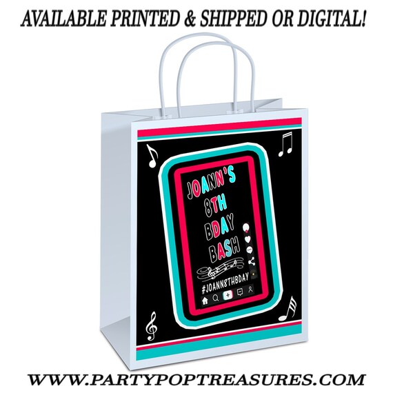 Music Gift Bag - Music Party Favor Labels - Party Favor - Musical Theme Party - Digital - Party Printable - Printed Il_570xn