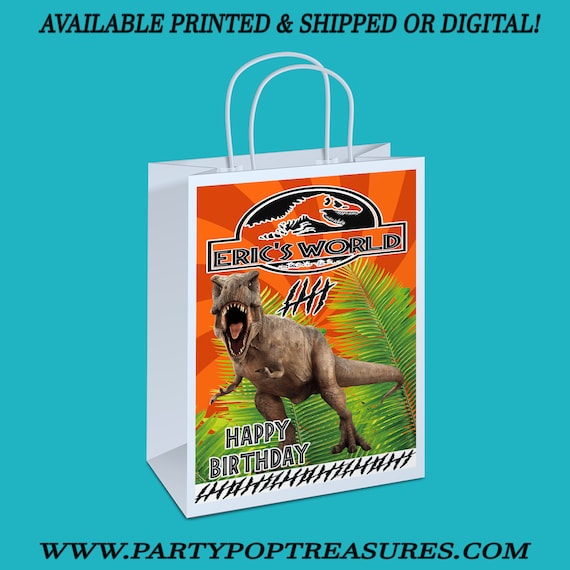 Jurassic World Gift Bag Label - Jurassic Park Gift Bag Label - Gift Bag - Jurassic World - Jurassic Park - Digital - Party Printable Il_570xn
