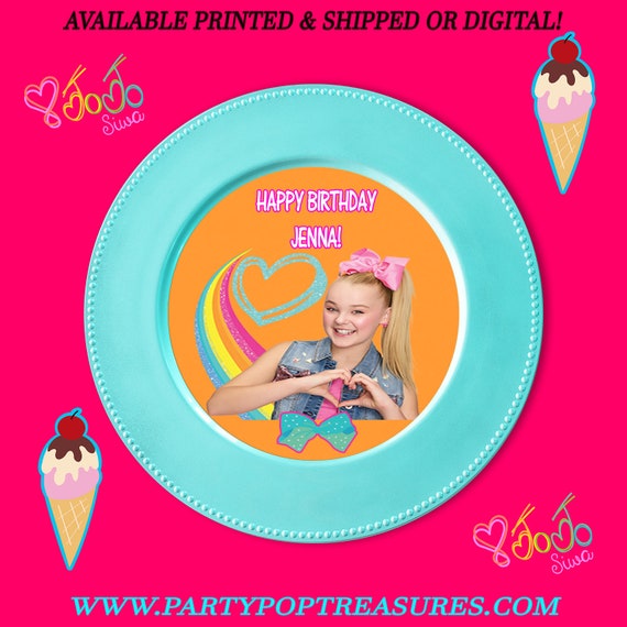 JoJo Charger Insert - Custom Charger Plate Inserts - JoJo Party - Digital - Party Printables - Printed Il_570xn