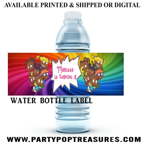 Rugrats Water Bottle Labels - Water Bottle Labels - Rugrats African American Water Bottle Labels - Digital File - Party Printables Il_570xn