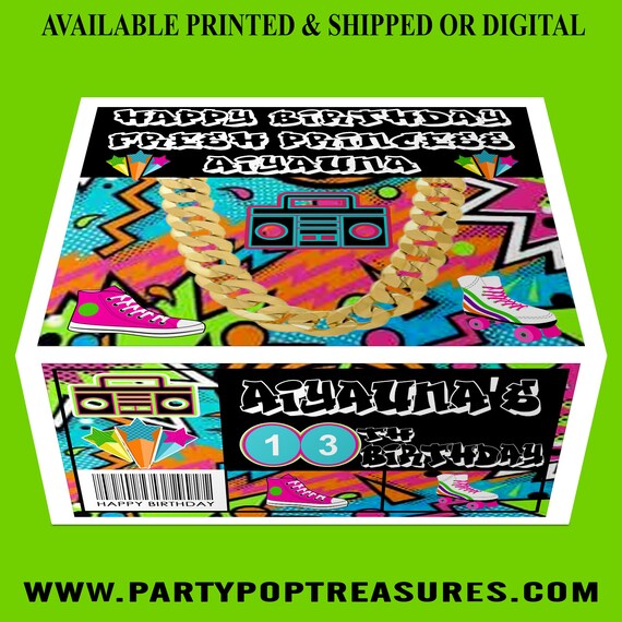 Fresh Princess Favor Box - Fresh Princess Favor Box Labels - Gift Box Labels - Fresh Princess - Digital File - Party Printables Il_570xn