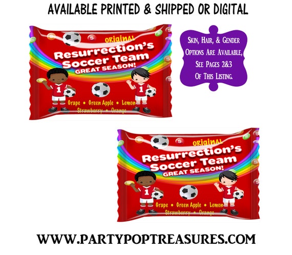 Download Soccer Fun Size Skittles Candy Wrapper - Rainbow Candies - Soccer Party Favor - Candy Wrapper ...
