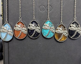 Dragonfly Bookmark: Crystal Accent - Gift for Readers