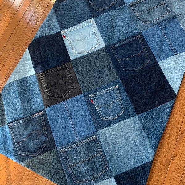 Denim Up-Cycled Pet Bed/Pillow Cover